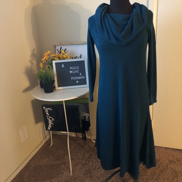 Soft Surroundings Tops - NWT Soft Surrounding Cowl neck Sweater Dress Teal